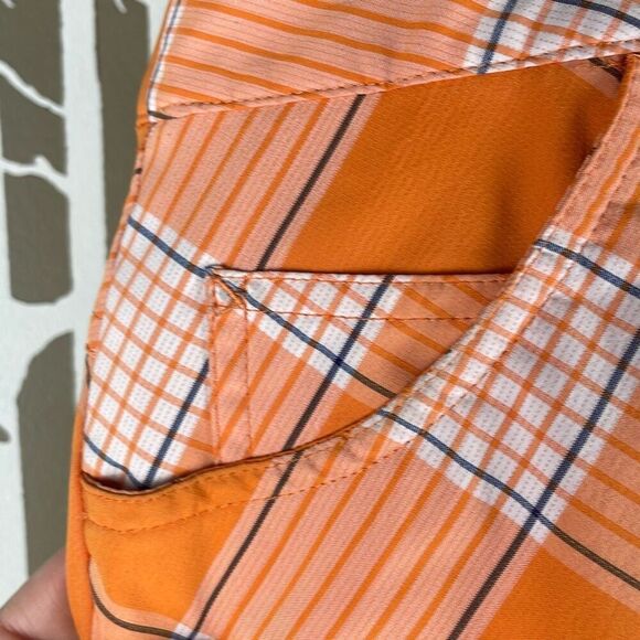 Slazenger Orange Plaid Golf Skort 8 - Picture 4 of 10